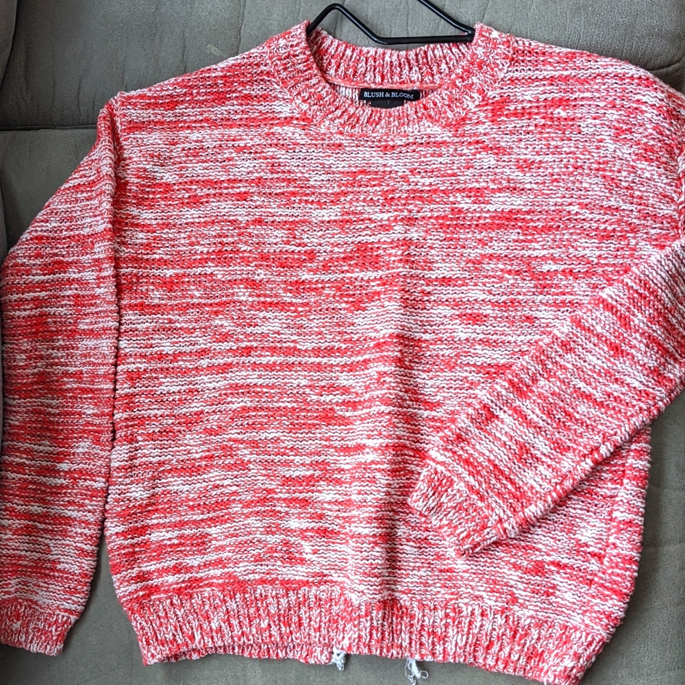 Sweater red/white